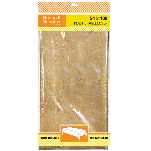 54"x108" Gold Lace Table Liner (1 ct)