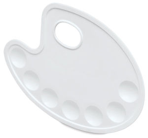 OVAL PLASTIC PALETTE 12/WELL