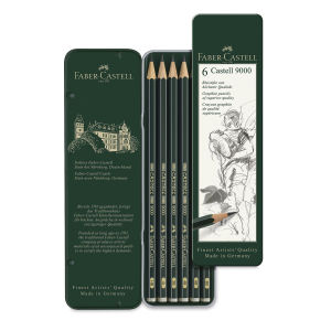 SERIES 9000 DRW PNCL ART SET 6/TIN