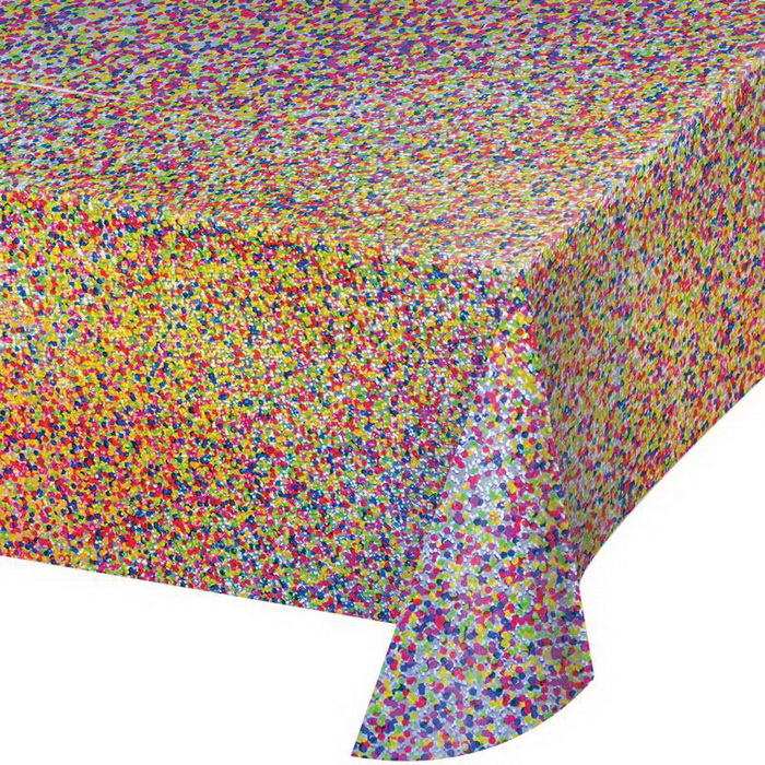 Plastic Table Cover Prismatic Dots 54" x 84" 1ct Rectangle