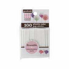 GoodCook 3" White Plastic Pop Sticks 100ct