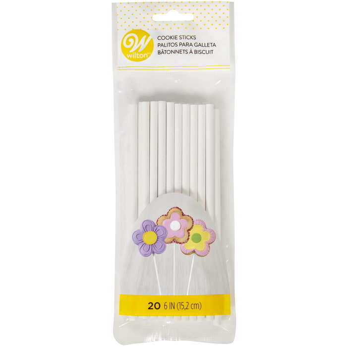 Wilton 6" White Cookie Sticks 20ct 1912-9319