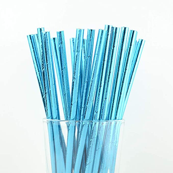 CAKE POP STICKS METALLIC BLUE 25ct