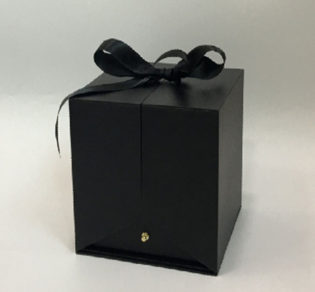 BLACK FOLD UP FLOWER/CAKE/GIFT BOX (W3227)