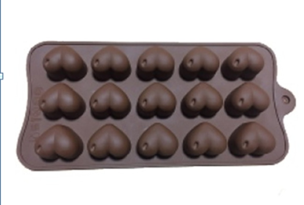 15 WELL HEART SHAPED SILICONE CHOCOLATE MOLD