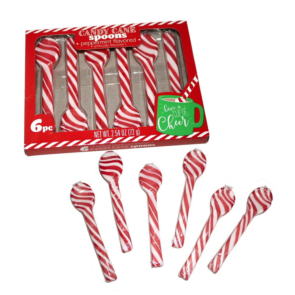 BS-Candy Cane Spoons 6ct
