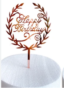 Wreath HB Topper Rose Acrylic (BK0606-57)