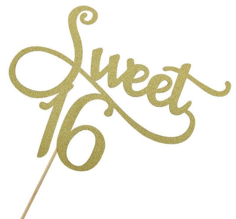 CAKE TOPPER SWEET 16