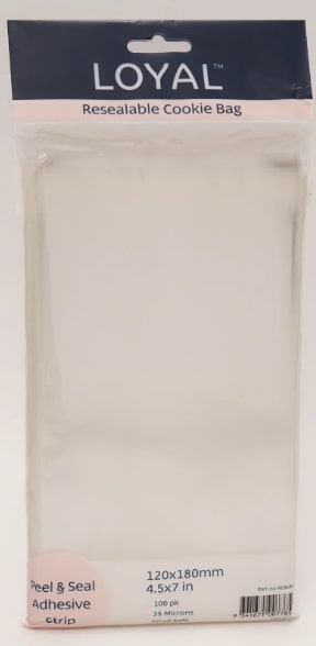 4.5" x 7" CLEAR TREAT BAGS 100CT RCB180