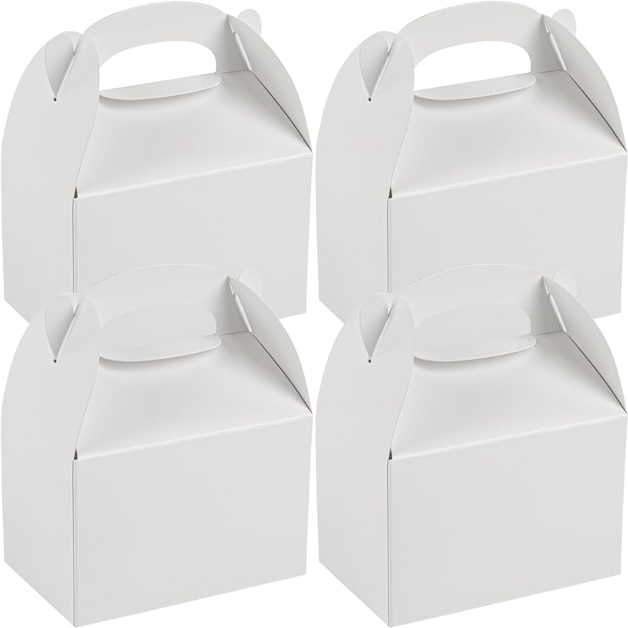 WHITE GABLE/BARN BOX 5.51" x 4.13"x 4.53" (MED) TALL 10CT
