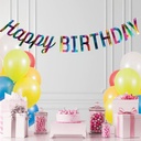 7ft rainbow foil birthday banner