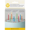 10 colored flame candles