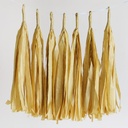 12 PCS Champagne Paper Tassel Tissue Garland