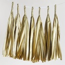 12 PCS Metallic Gold Paper Tassel Tissue Garland