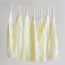 12 PCS Ivory Paper Tassel Tissue Garland