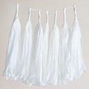 12 PCS White Paper Tassel Tissue Garland