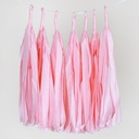 12 PCS Pink Paper Tassel Tissue Garland