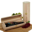 4-3/16 X 12-1/2 Round Natural Wood Wine Box