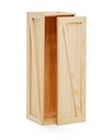 4-1/8 X 4-1/8 X 13-3/8 1Bttl Wood Wine Bx W/Top Lid