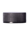 Black PP Plastic 24-400 Ribbed Skirt Lid w/Foam Liner 25ct