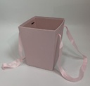 PINK BASKET FLOWER/GIFT BOX W/HANDLE (W3117)