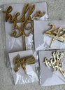 DT CupCake Topper 6cm Hello 50 5ct
