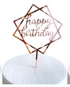 Diamond Shaped HB Topper Rose Acrylic (BK0606-57)