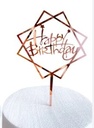Starred Diamond Shaped HB Topper Rose Acrylic (BK0606-57)
