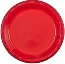7" Red Plate -  (50 ct)