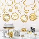 GOLD/WHITE DECORATING KIT 12PC