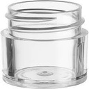 1/4OZ CLEAR PD PLASTIC THICK WALL JAR WITH 33-400 NECK FINISH 24CT
