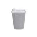 PAPER RIPPLED HOT CUP DOUBLE WALL SILVER 12oz (30ct)