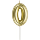 Celebrate Gold Number 0 Birthday Candle